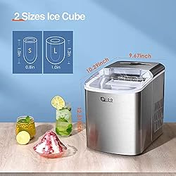 DIDO Ice Maker Countertop, 10Pcs Bullet Ice in 6-8
