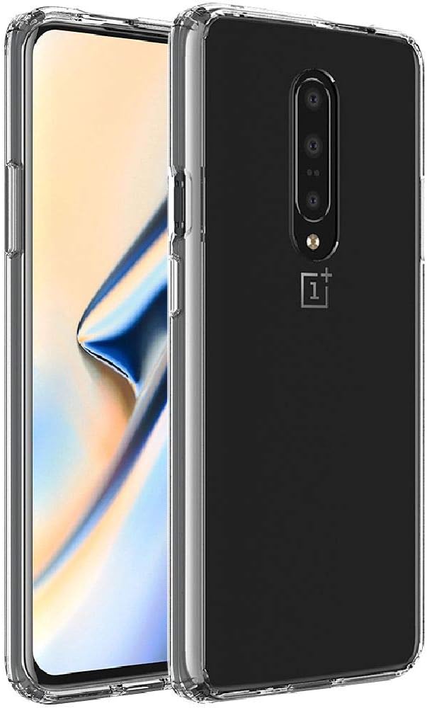 FINON Clear Perfect Body Model [ TPU Bumpers/PC ] for OnePlus 7 Pro (2019) Case with Hybrid Protective Clear and Impact Resistance - Clear