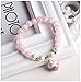 DreamMarker Ice Crack Crystal Korean Style Charm Bracelet with a Fortune & Lucky Cat Pendant (Pink)