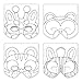 Mudpuppy Jungle Animals Make-a-Mask White, 7 x 7