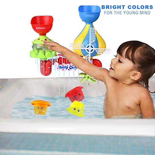 House Ur Home Baby Bath Toy -Waterfall Water Station with 5 Stackable Cups by Enhance Your Baby’s Thinking Ability and Creativity Great Toy for Boys - Girls-Toddlers - Thumbnail 2