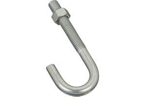 NATIONAL HARDWARE National Mfg Co 3/8X3-3/4 Zinc J Bolt N232 Eye Bolts J-Bolts Hook Bolts (Pack Of 10)