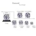 JIAEN 3-10mm Sterling Silver Round Clear Cubic Zirconia Stud Earring (3mm)