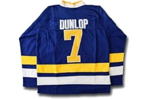 QIMEI Reggie Dunlop #7 Slap Shot Ice Hockey Jersey for Men