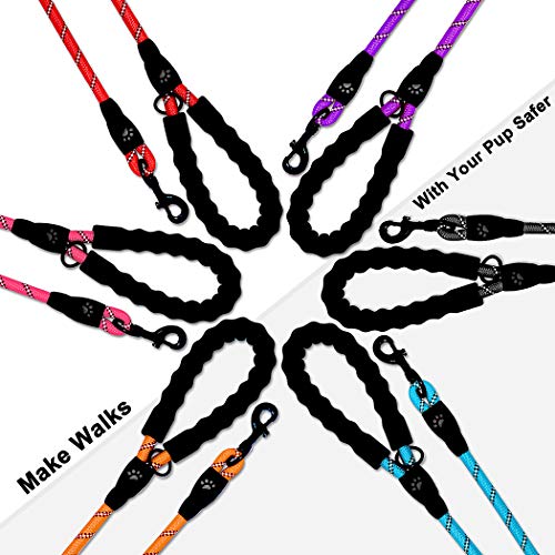 BARKBAY Dog leashes for Large Dogs Rope Leash Heavy Duty Dog Leash with Comfortable Padded