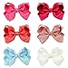 Baby Girls Toddler Hair Bows with Alligator Clip Grosgrain Barrettes Bundles Accessories for Infant (3 inch, 40Pcs/20Pair)