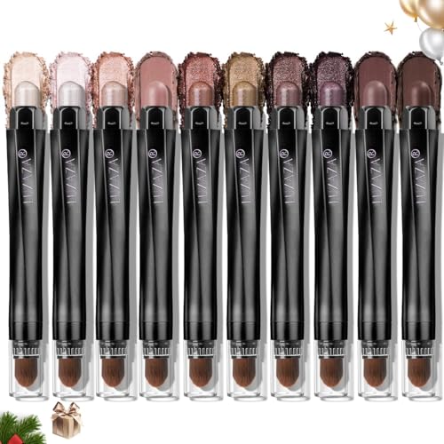 LUXAZA 10PCS Eyeshadow Stick,Shimmer And Matte Neutral Brown E... 51jyOcR3pWL