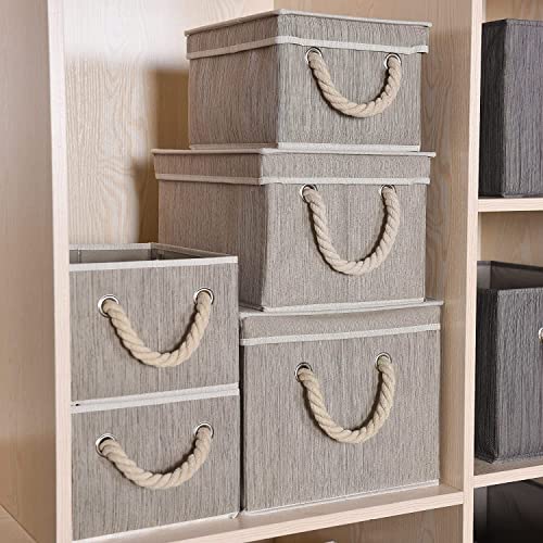 StorageWorks 32L Decorative Storage Bins for Shelves, Storage Baskets