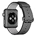 Huanlong Woven Nylon Strap Replacement Wrist Band with Metal Adapter Clasp for 42mm Apple iWatch - Black
