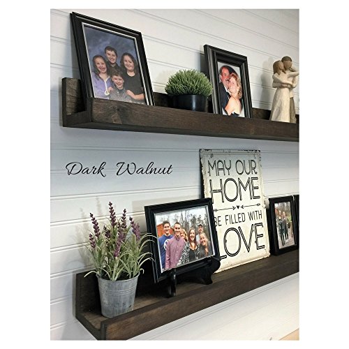 Picture ledge shelf,12-60" long, rustic wooden wall shelf, rustic floating shelf, rustic country home decor, decorative wall shelf, book shelf, photo display shelf