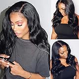 Miss Flower Lace Front Human Hair Wigs for Black Women 13x6 9A Body Wave Lace Front Wigs Human Hair Pre Plucked With Baby Hair 14inch