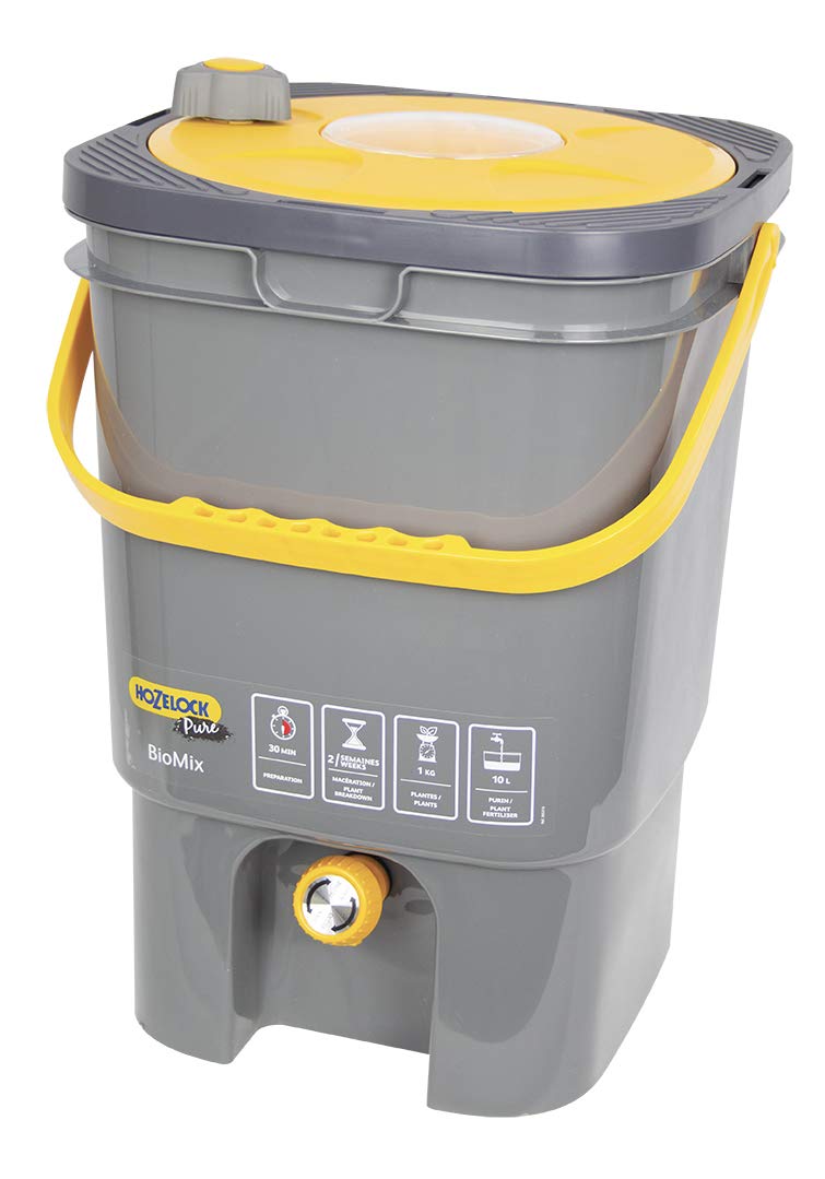 HOZELOCK - Liquid Fertaliser Biomix : Natural Gardening, Homemade Nutrient Rich Liquid Plant Feed, Ultimate Solution to Care for Plants, Easy-to-use Filter, Efficient Fertiliser [2028 3460]