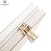 JL LELADY JEWELRY Small Jewelry Box Organizer Travel Jewelry Case Portable Faux Leather Jewelry Boxes Storage Case with Mirror for Women Girls (White)
