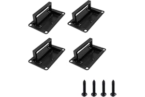 Bitray Recessed Pull Handles Hatches Pull Handle Black Toolbox with Screws Recessed Lift Handle for Deck Hatch -4Pcs