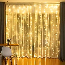 Dazzle Bright Curtain String Lights, 300 LED 9.8ft