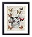 Skull, Skeleton Anatomy Vintage Dictionary Art Print, Modern Contemporary Wall Art for Home Decor, Boho Poster Sign 8x10 Inches, Unframed (Skull with Butterflies #2)