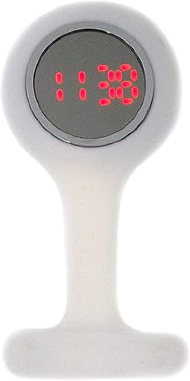 Led Digital White Rubber Infection Control Nurses Fob Watch