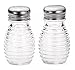 Beehive Glass Salt and Pepper Shakers with Stainless Steel Tops (Set of 2)