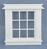 Melody Jane Dolls House Miniature White Plastic Georgian Window Frame 9 Pane DIY Builders