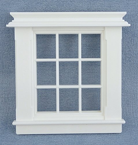 Melody Jane Dolls House Miniature White Plastic Georgian Window Frame 9 Pane DIY Builders