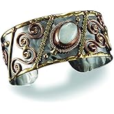 Anju Jewelry Janya Collection Mixed Metal Cuff Bracelet - Moonstone