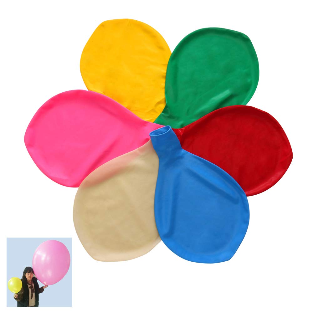 6pcs/pack 36" Assorted Color Latex Giant Balloons Big Balloon Large Balloons for Photo Shoot Birthday Wedding Party Festival Event Carnival Decorations