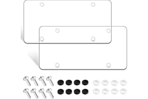 BLVD-LPF OBEY YOUR LUXURY 2 Unbreakable License Plate Bubble Covers 4 Holes Universal Fitment Choose Your Shield Color (CLEARB)