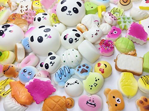 Jumbo medium mini squishies 20pcs package slow rising cut squishy toy