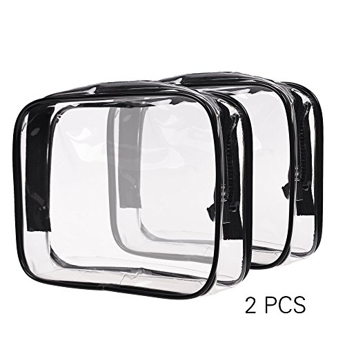 Cosmos 2 pack clear pvc vinyl zippered luggage toiletry…