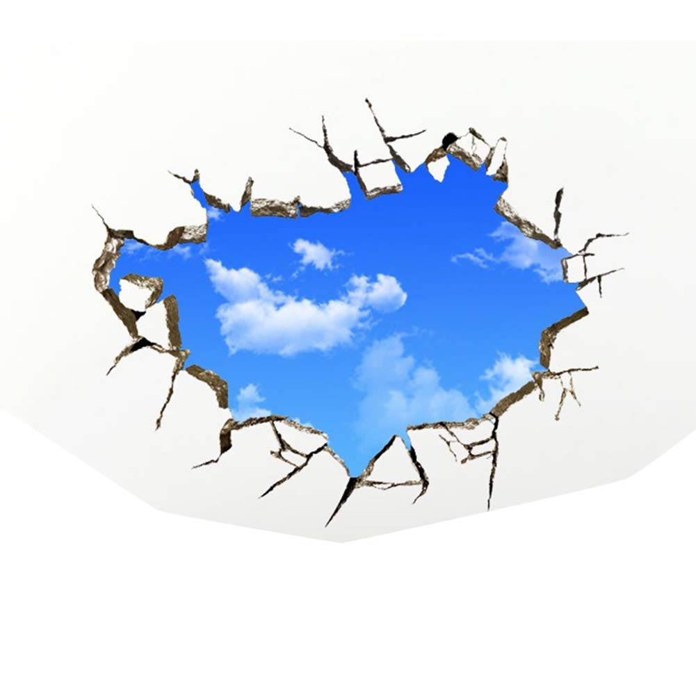 Demarkt Moda 3D Blue Sky Wall Stickers Casa Baño Decorativo ...