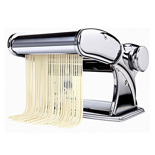 Pasta Maker Machine - Stainless Steel Roller for Fresh Spaghetti Fettuccine Noodle Hand Crank Cutter