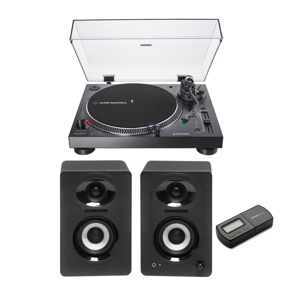 Coperchio antipolvere giradischi adatto a per Audio Technica AT-LP120XUSB, custodia antipolvere elastica per Audio Technica (Nero