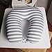 FashionLife Microbeads U Shaped Neck Pillow Stripe Travel Pillows Foam-Grey