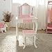 Teamson Kids - Fashion Star Prints Gisele Vanity Table & Stool Set - Pink/White/Gold