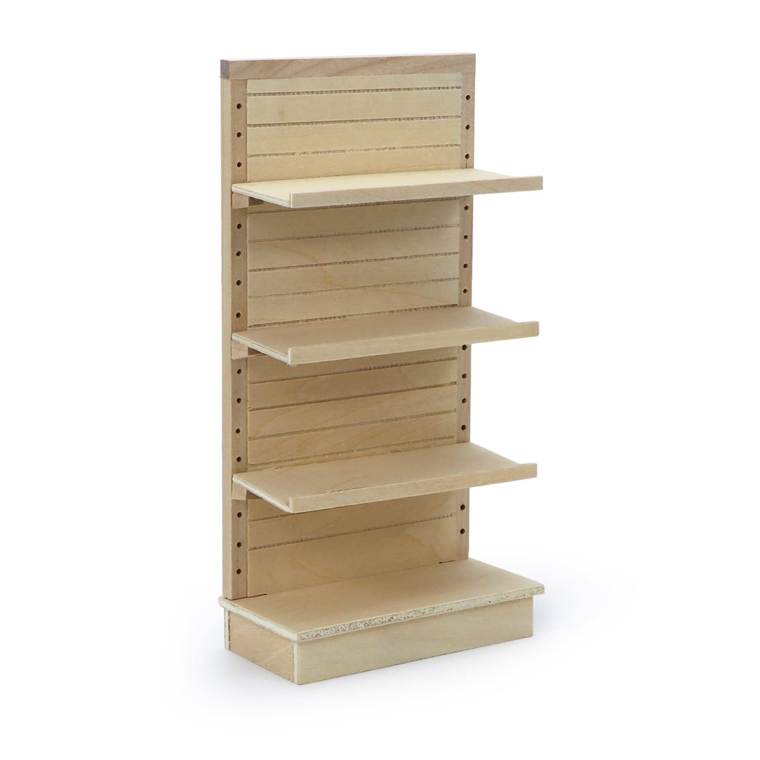 Photo 1 of 1:12 Scale Rack Dollhouse Accessories Book Shelf Miniature Furniture 4 Tier Bookcase Storage Shelf Shooting Props Desktop Decor (S)