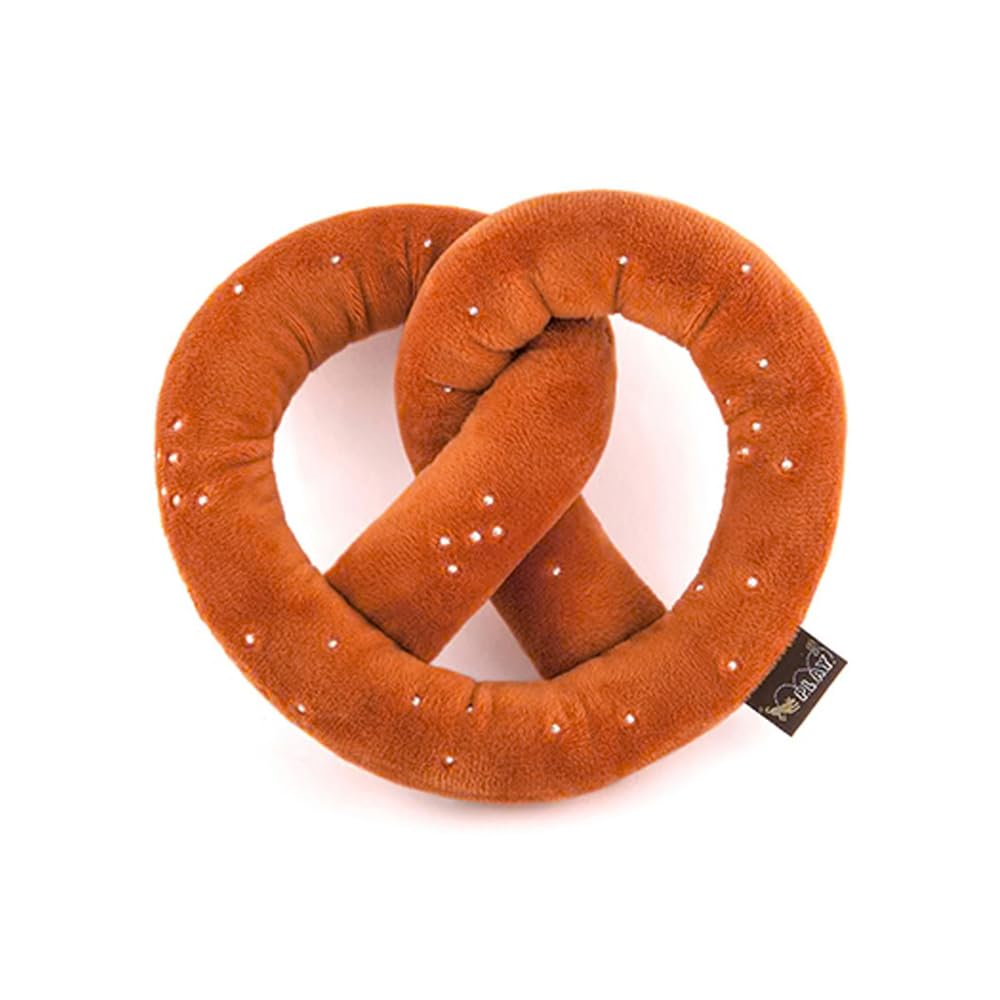 P.L.A.Y. Plush Hamburger Dog & Cat Toy – Durable Squeaky Burger Toy with Eco-Friendly Recycled Fill – Soft Velboa Exterior – Machine Washable & Dryer Safe – Non-Toxic Pet toy