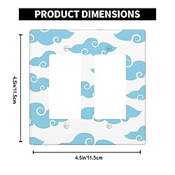 Pznen Light Switch Covers, Big Floating Clouds
