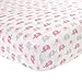 Carter's Cotton Fitted Crib Sheet, Pink Elephants