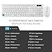 RECCAZR Wireless Keyboard and Mouse Combo, Quiet Full-Sized Wireless Keyboard and Adjustable Mouse, 2.4GHz USB Receiver, Ergonomic Wireless Keyboard and Mouse for PC, Windows, Desktop, Laptop(White)