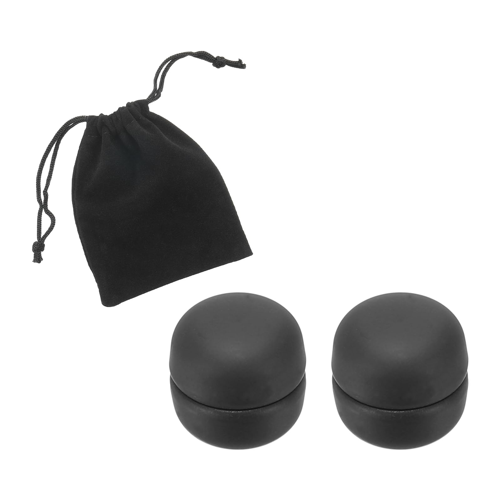 PATIKIL Hijab Magnetic Pins with Storage Bag, 1 Pair No-Snag Strongest Commercial Strength Buttons Multi-Use Pinless Magnetic Scarf Clip for Women Clothing Curtain, Black