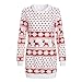 Clearance Forthery Christmas Sweater Women Ugly Snowflake Merry Xmas Mini Dress