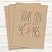 Canopy Street Mr. and Mrs. Thank You Notecards, Blank Inside with Kraft Envelopes, Set of 36
