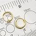 Tiny Hoop Earrings or Nose Rings, 18K Gold Over Silver, 8mm, Endless Hoops,Nose,Cartilage,Ears,Lips