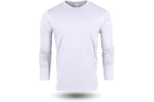 Fresh Clean Threads Mens Long Sleeve T-Shirt - Pre Shrunk Soft Fitted Premium Classic Tee - Men's T Shirts Cotton Poly