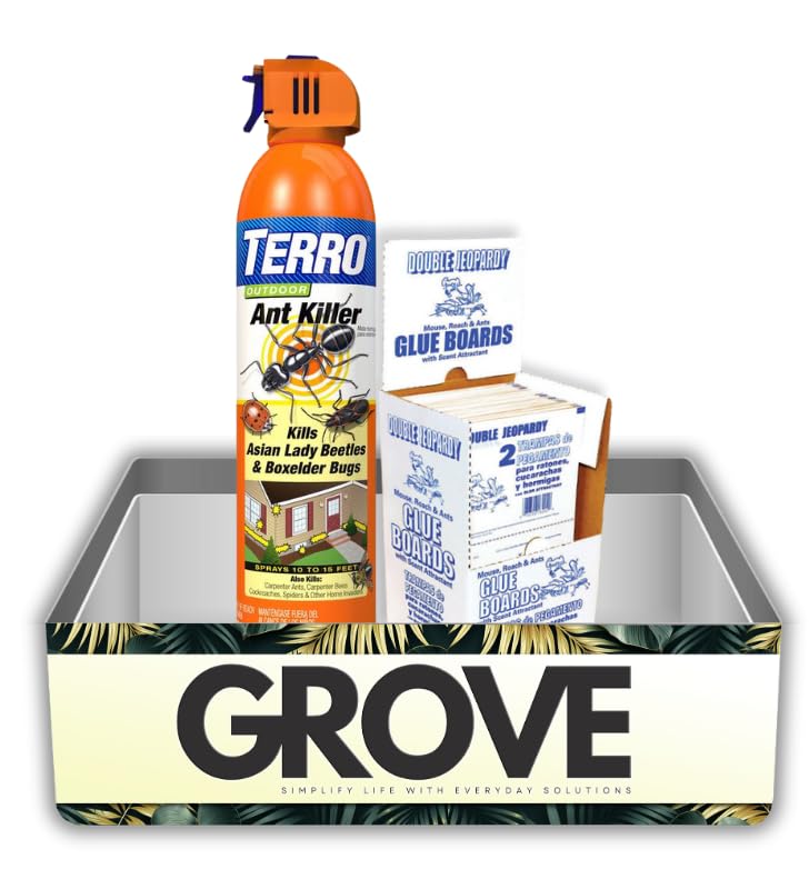 Ant Spray by TERRO Liquid 19 oz Bundle with Board Trap – Outdoor Spray Reaches…