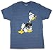 Disney Donald Duck Vintage Distressed Graphic T-Shirt - Large,Blue