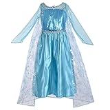 LOEL Princess Inspired Girls Snow Queen Party Costume Dress