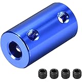 uxcell 1/4 Inch to 1/4 Inch Bore Rigid Coupling Set Screw L25XD14 Aluminum Alloy,Shaft Coupler Connector for 3D Printers, Mot