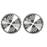 KNKPOWER 2pk 10" 40 Teeth Carbide Blades for Brush Cutter, Trimmer, Weed Eater Blade, Bore 1"