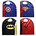 Lazu Superhero Dress Up Costumes 8 Satin Capes with Felt Masks for both Girls and Boys